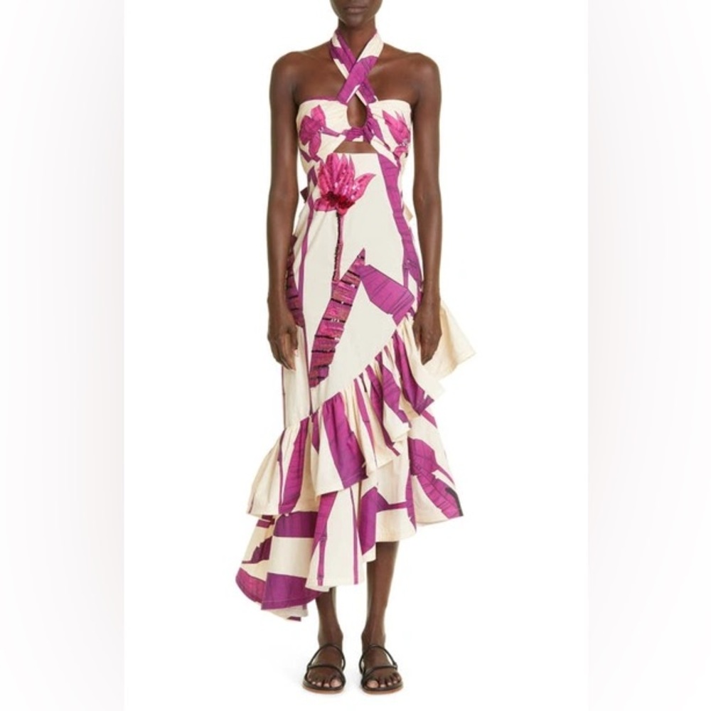 Johanna Ortiz $1,995 CARELESS FLORAL ANKLE dress
